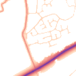 Daytime road noise heatmap for LN2 2RG