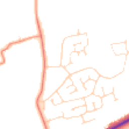 Daytime road noise heatmap for LN2 2SG