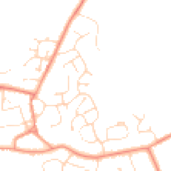 Daytime road noise heatmap for LN2 2SU
