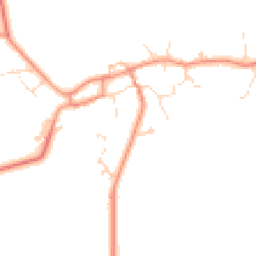 Daytime road noise heatmap for LN2 2UZ