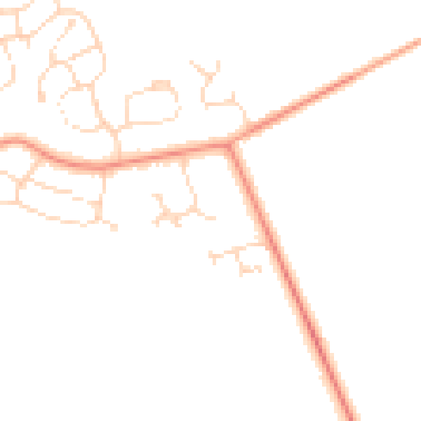 Daytime road noise heatmap for LN2 2WF