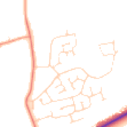 Daytime road noise heatmap for LN2 2YE