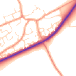 Daytime road noise heatmap for LN2 3BT