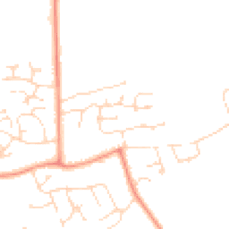 Daytime road noise heatmap for LN2 3FG
