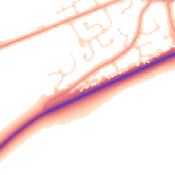 Daytime road noise heatmap for LN2 3QL