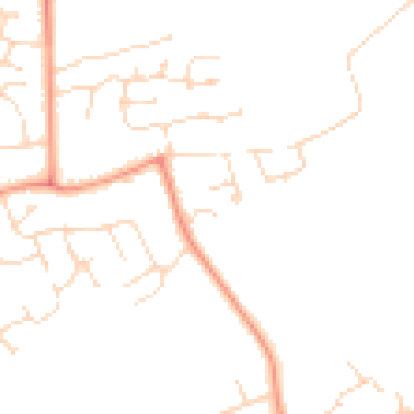 Daytime road noise heatmap for LN2 3RP