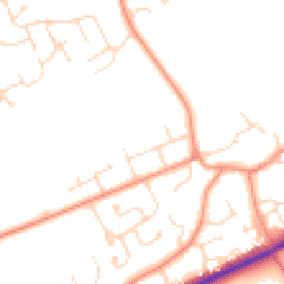 Daytime road noise heatmap for LN2 3SE