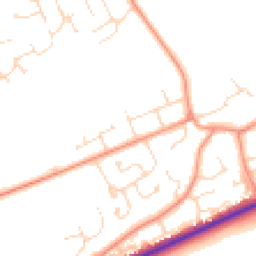Daytime road noise heatmap for LN2 3SJ