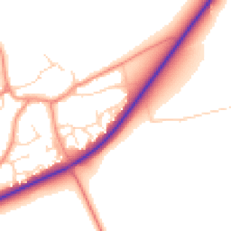Daytime road noise heatmap for LN2 3UW