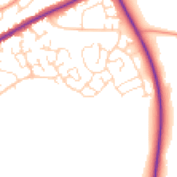 Daytime road noise heatmap for LN2 4FB