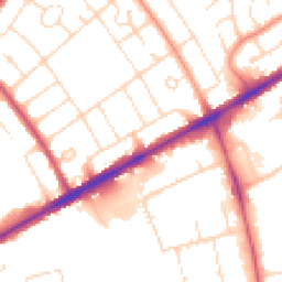 Daytime road noise heatmap for LN2 4LP