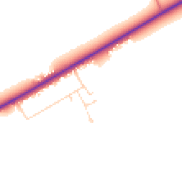 Daytime road noise heatmap for LN2 4NX