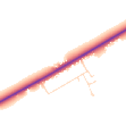 Daytime road noise heatmap for LN2 4RA
