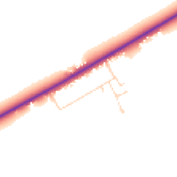 Daytime road noise heatmap for LN2 4RE