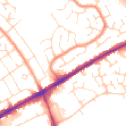 Daytime road noise heatmap for LN2 4RW