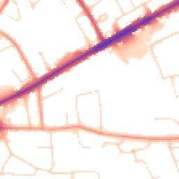 Daytime road noise heatmap for LN2 4RZ