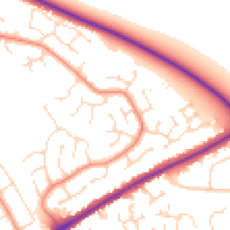 Daytime road noise heatmap for LN2 4SQ