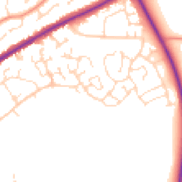 Daytime road noise heatmap for LN2 4WS
