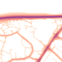 Daytime road noise heatmap for LN2 4XA