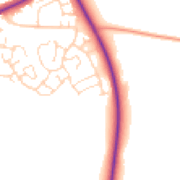 Daytime road noise heatmap for LN2 4ZG