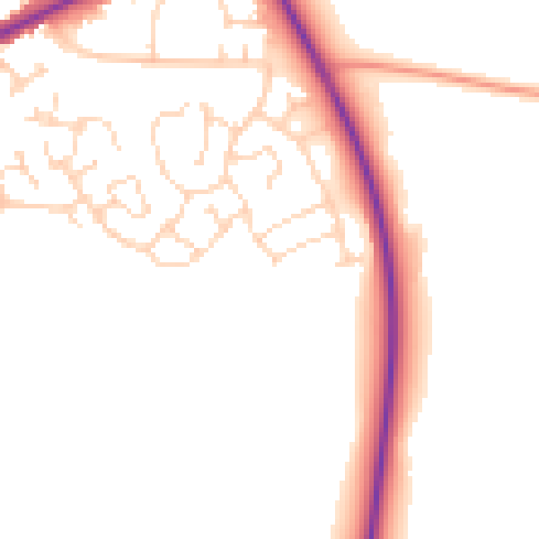 Daytime road noise heatmap for LN2 4ZH