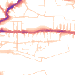 Daytime road noise heatmap for LN2 5BW