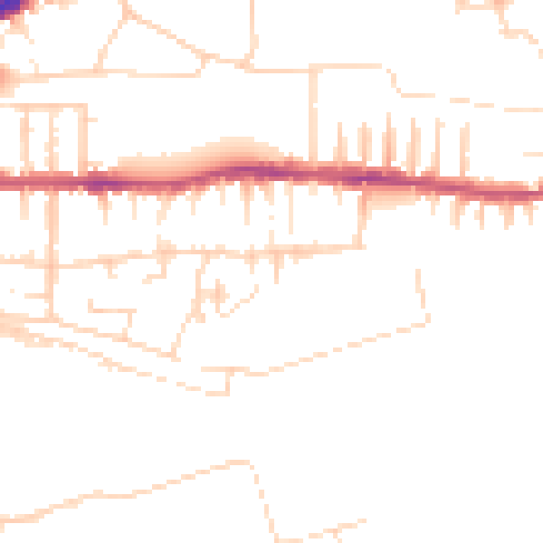 Daytime road noise heatmap for LN2 5ES