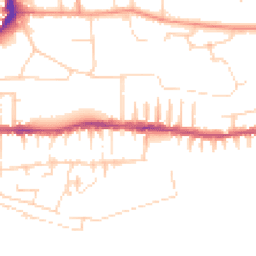 Daytime road noise heatmap for LN2 5JS