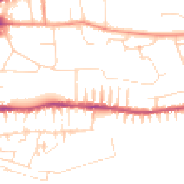 Daytime road noise heatmap for LN2 5ND