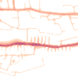 Daytime road noise heatmap for LN2 5NE