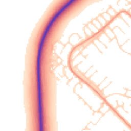 Daytime road noise heatmap for LN6 0BW