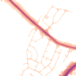 Daytime road noise heatmap for LN6 0DB