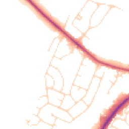 Daytime road noise heatmap for LN6 0DE