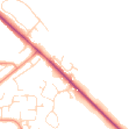 Daytime road noise heatmap for LN6 7YE