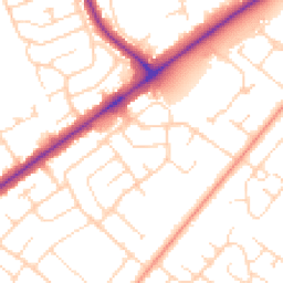 Daytime road noise heatmap for LN6 8JA
