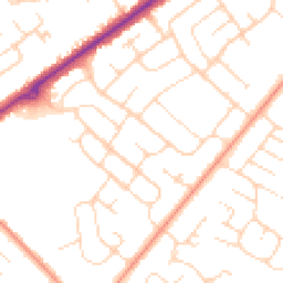 Daytime road noise heatmap for LN6 8PS