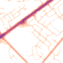 Daytime road noise heatmap for LN6 8PW