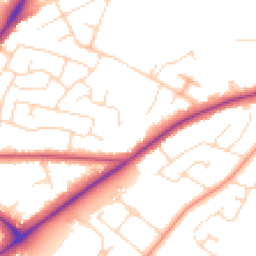Daytime road noise heatmap for LN6 8SB