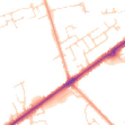 Daytime road noise heatmap for LN6 9AQ
