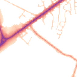 Daytime road noise heatmap for LN6 9NQ