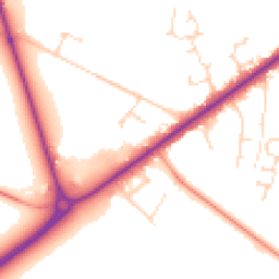 Daytime road noise heatmap for LN6 9NY