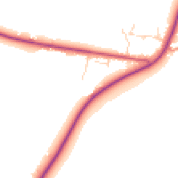 Daytime road noise heatmap for LN7 6BZ