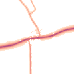 Daytime road noise heatmap for LN8 2EQ