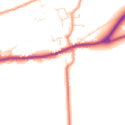 Daytime road noise heatmap for LN8 3LL