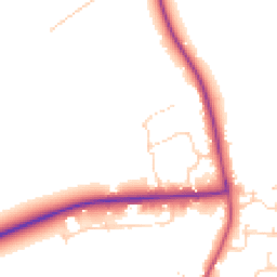 Daytime road noise heatmap for LN8 3NY