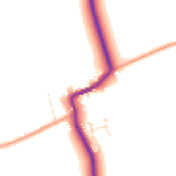 Daytime road noise heatmap for LN8 3SE