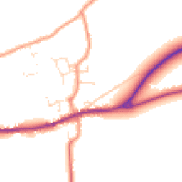 Daytime road noise heatmap for LN8 3TZ