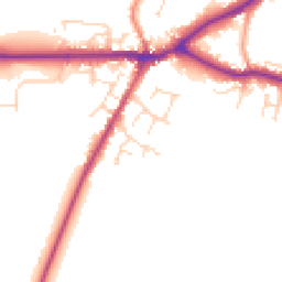 Daytime road noise heatmap for LN8 5BA