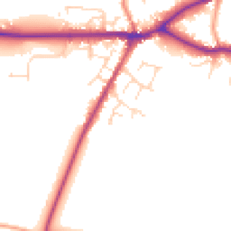 Daytime road noise heatmap for LN8 5BD