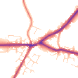 Daytime road noise heatmap for LN8 5DA